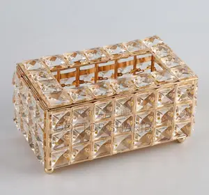 Crystal Tissue Cover Napkin Holder Box