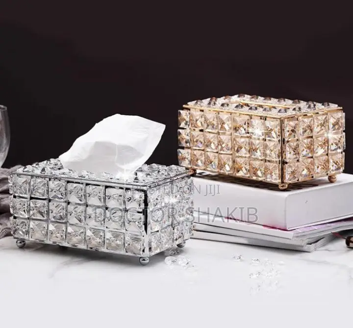 Crystal Tissue Cover Napkin Holder Box