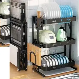 Metallic Dish Rack Organizer