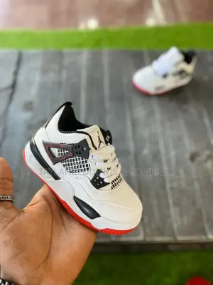 Kid's JORDAN 4 RETRO White Red