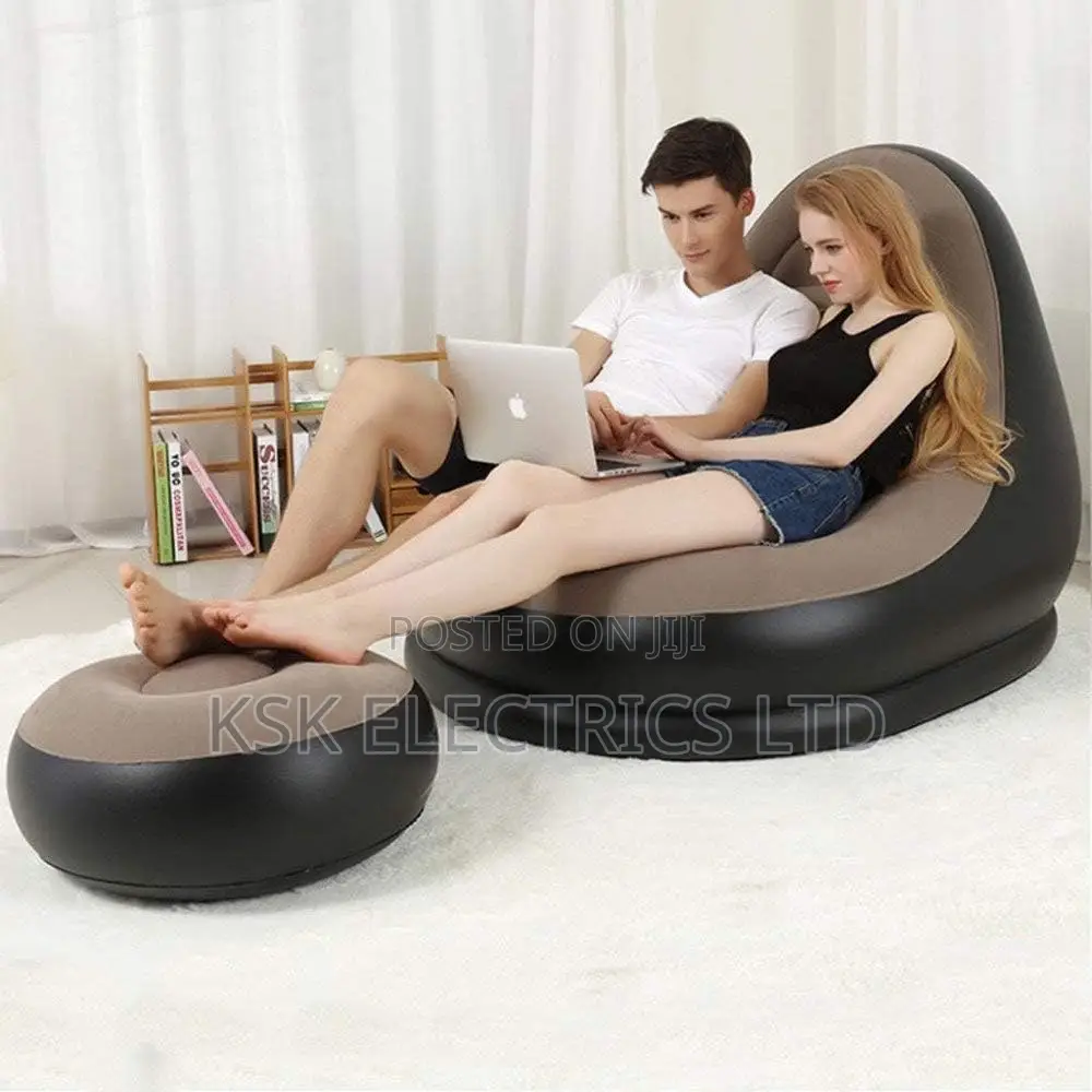 Air Sofa Inflatable Bean Bag With One Footstool