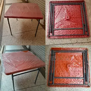 Orange,Blue,Red,White Heavy Plastic Table With Folding Legs