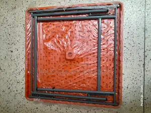 Orange,Blue,Red,White Heavy Plastic Table With Folding Legs