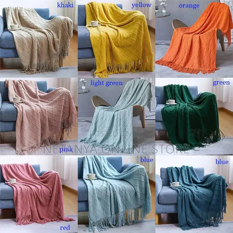 Wooven Soft Warm Throw Blanket