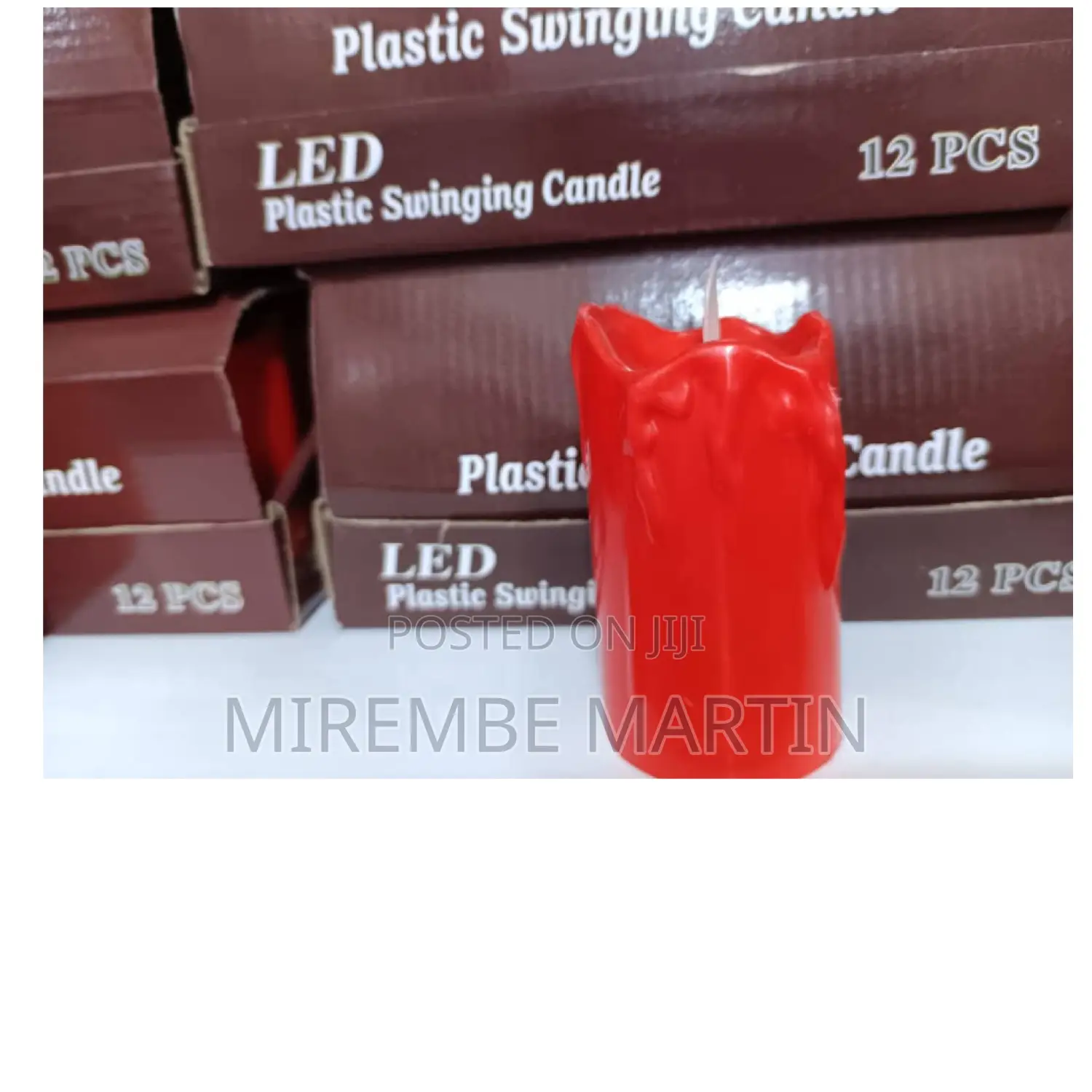 12pcs LED Plastic Swinging Candles.