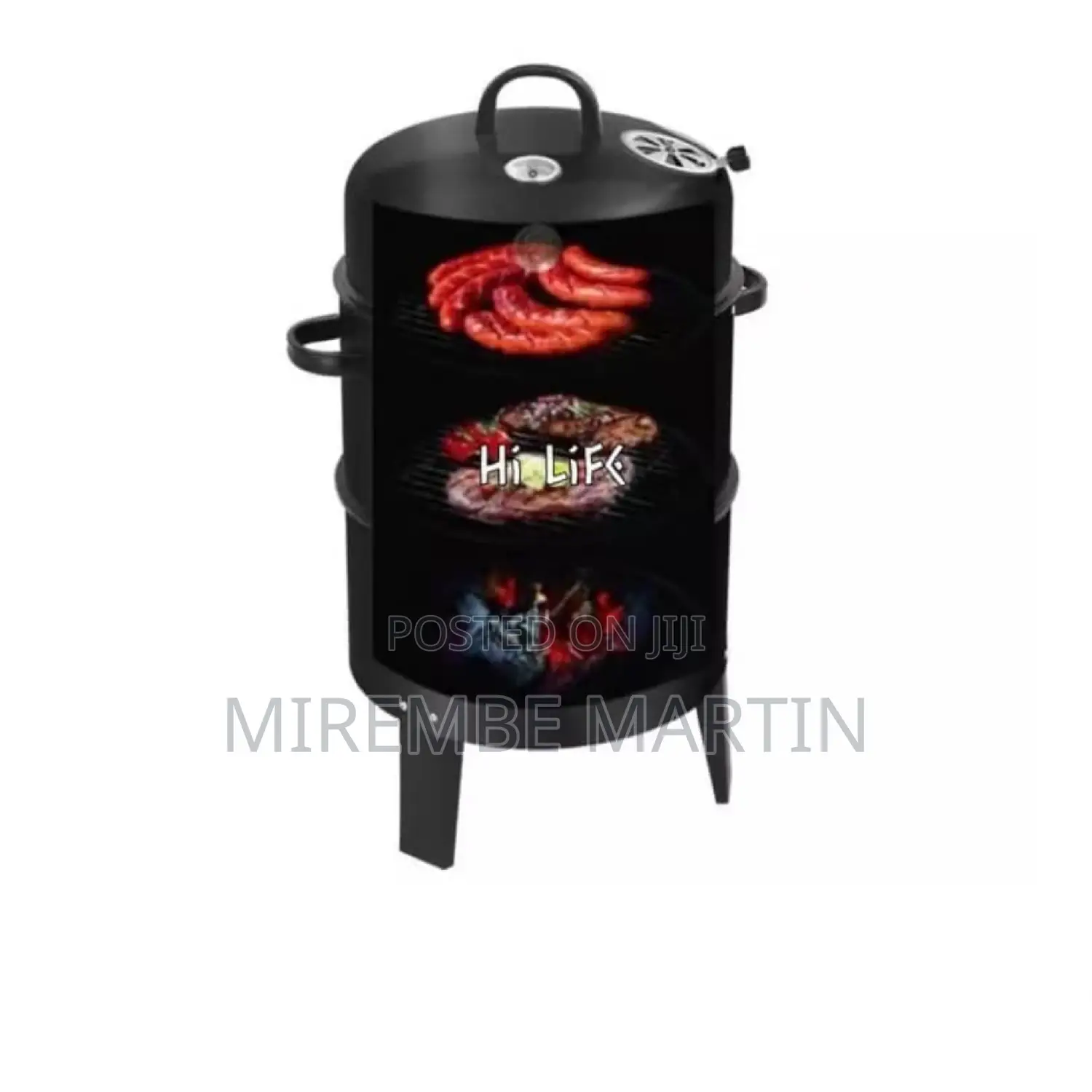 Round Charcoal BBQ Grill.