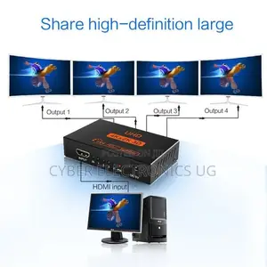 Ultra HD 4 Port HDMI Splitter 1x4 Repeater Amplifier 1080
