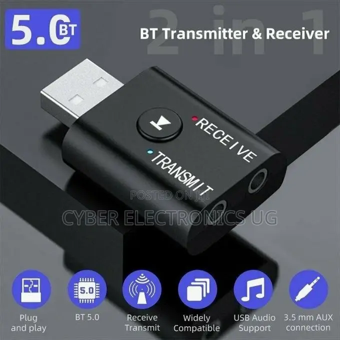 2 in 1 Bluetooth Transmitter and Receiver for Tv and Speaker