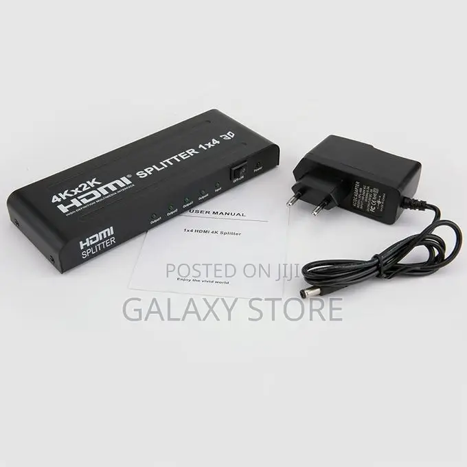 1x4 HDMI Splitter - 4 Ports Output 1 Input Supports 