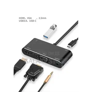 USB-C Type C to HDMI VGA Adapter Usb C Hub 3.5mm Jack
