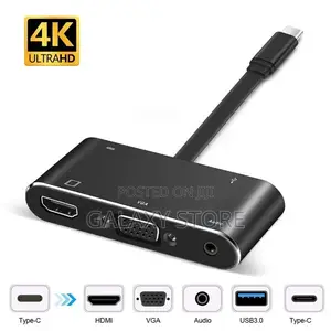 USB-C Type C to HDMI VGA Adapter Usb C Hub 3.5mm Jack