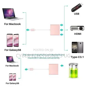 3in1 Type C to Hdmi Hub Usb and Usb C 3.0