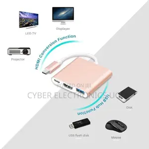 3in1 Type C to Hdmi Hub Usb and Usb C 3.0