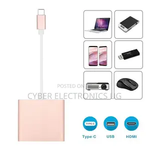 3in1 Type C to Hdmi Hub Usb and Usb C 3.0