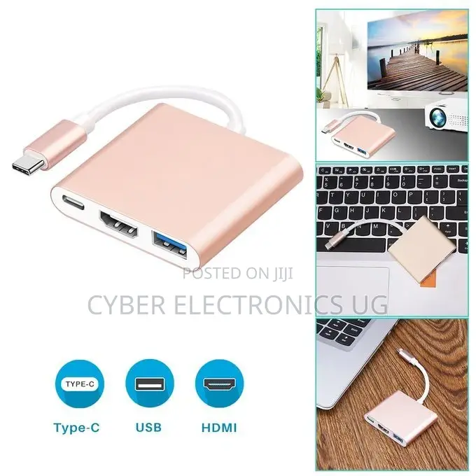 3in1 Type C to Hdmi Hub Usb and Usb C 3.0
