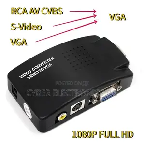 AV to VGA Adapter Rca VGA Converter PC Laptop Video TV Rca