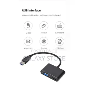USB 3.0 to Hdmi-Compatible VGA Adapter 1080P HD for Computer