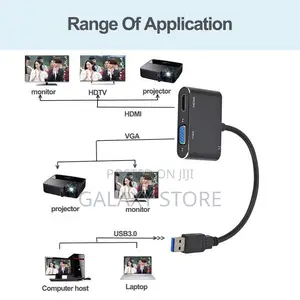 USB 3.0 to Hdmi-Compatible VGA Adapter 1080P HD for Computer