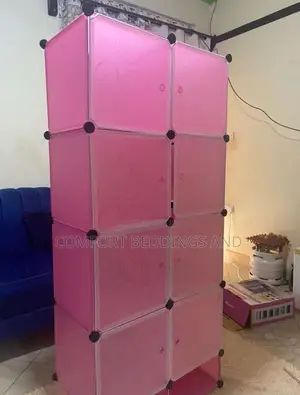 Two Column Plastic Closet Pink