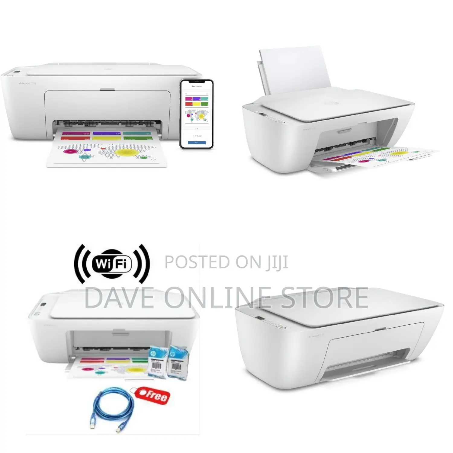 ( Print , Scan, Photocopy) With Wireless HP Printer – White