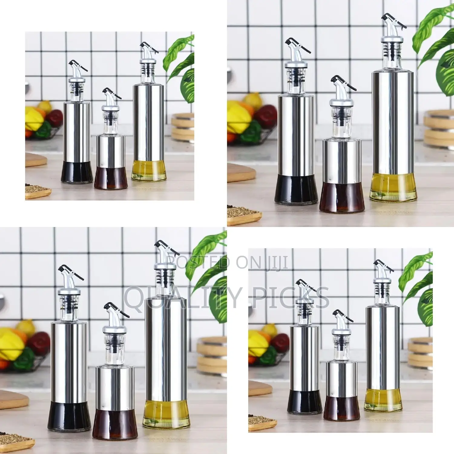 Glass Vinegar Oil Dispenser Bottle