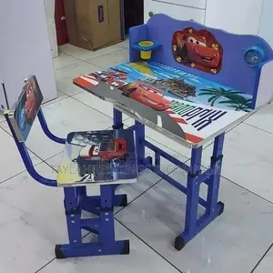 Cartoon Printed Wooden Adjustable Study Table for Kids