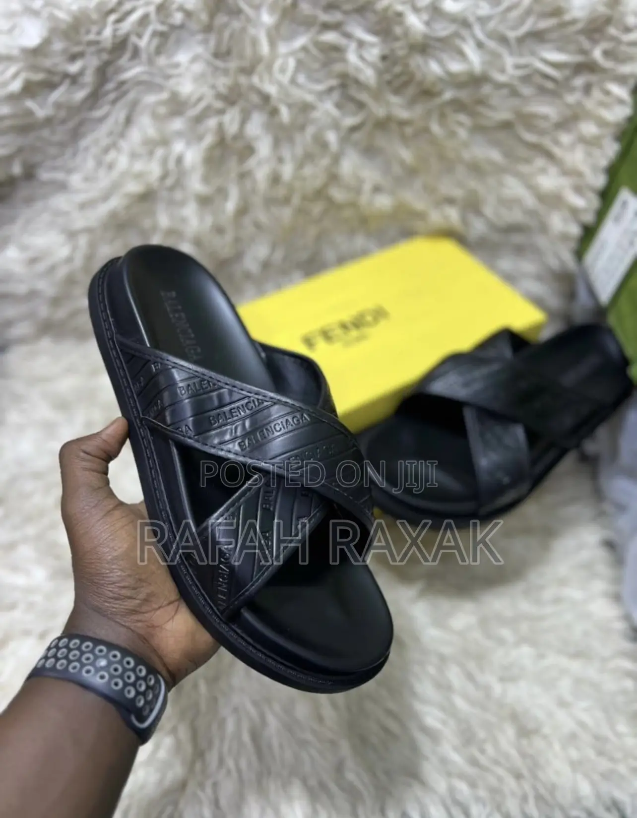 Original Classic Balenciaga Luxurious Cross Sandals