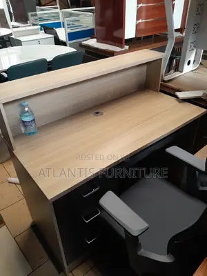 Gray Reception Desk 140cm.