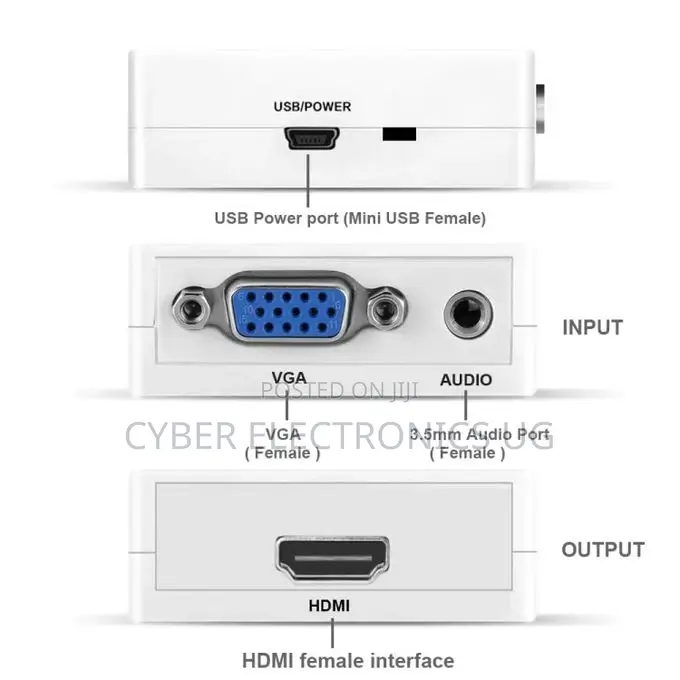 VGA to HDMI Scaler Box Audio Video Digital Converter