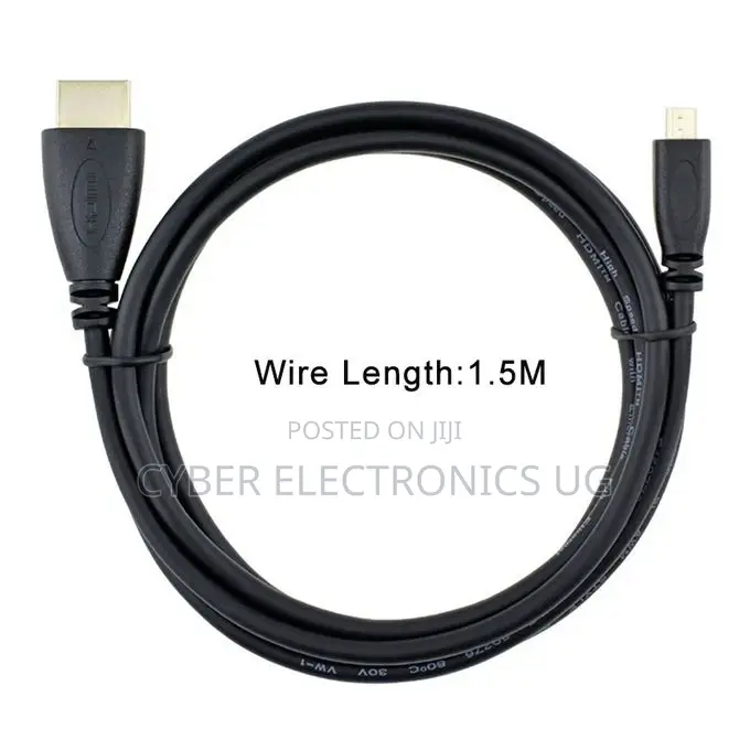 1.5m Micro/Mini HDMI to HDMI 19 Pin Cable