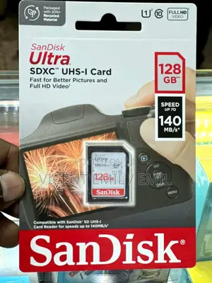 Sandisk Ultra Memory Card 128GB for Cameras SDXC UHS-I Card