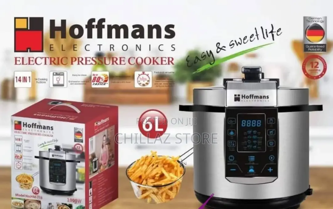 6l Hoffmans Electric Pressure Cooker (Silver)