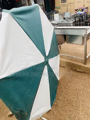 White and Green Sunlight and Rain Umbrella