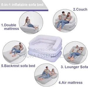 Avenli Inflatable 5 In 1 Flocked Sofa And Bed