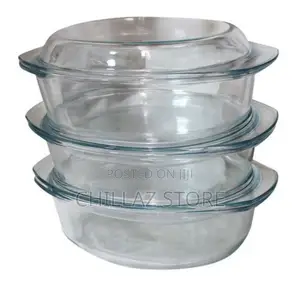Pieces of Oval Tempered Glass Caserole Serving Dishes