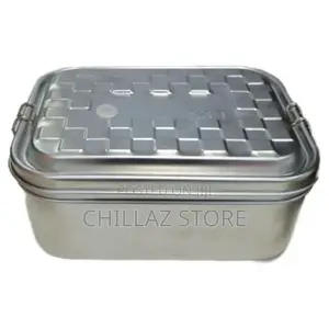 Lunch Box With Buckle Leak-Proof Food Container – Silver