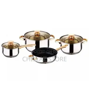 7 PCS Stainless Steel Induction Casserole Saucepans
