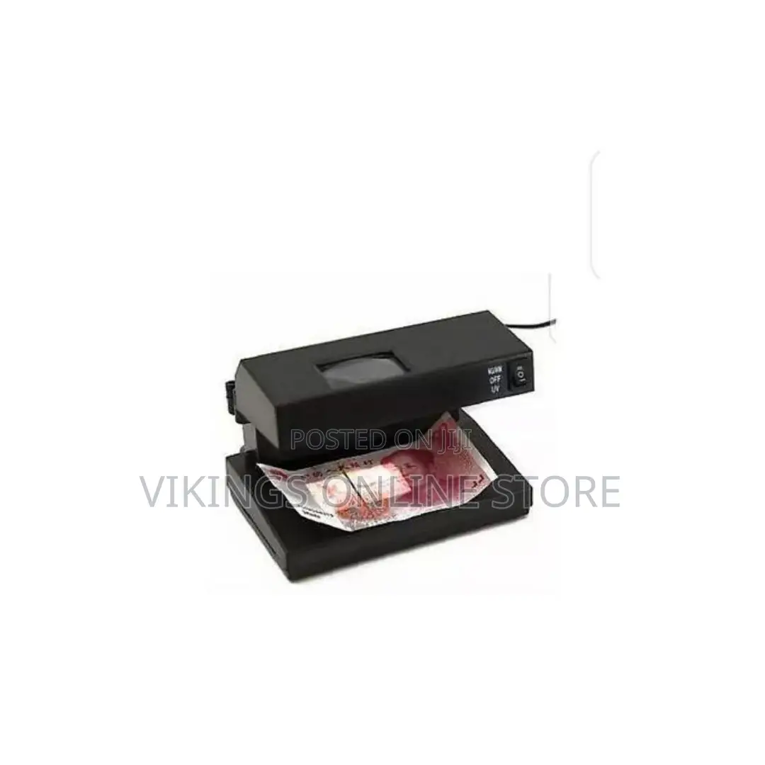 UV Counterfeit Money Detector Fake Notes Machine - Black