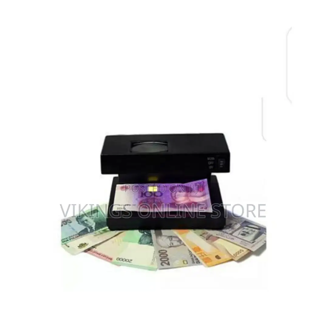 UV Counterfeit Money Detector Fake Notes Machine - Black