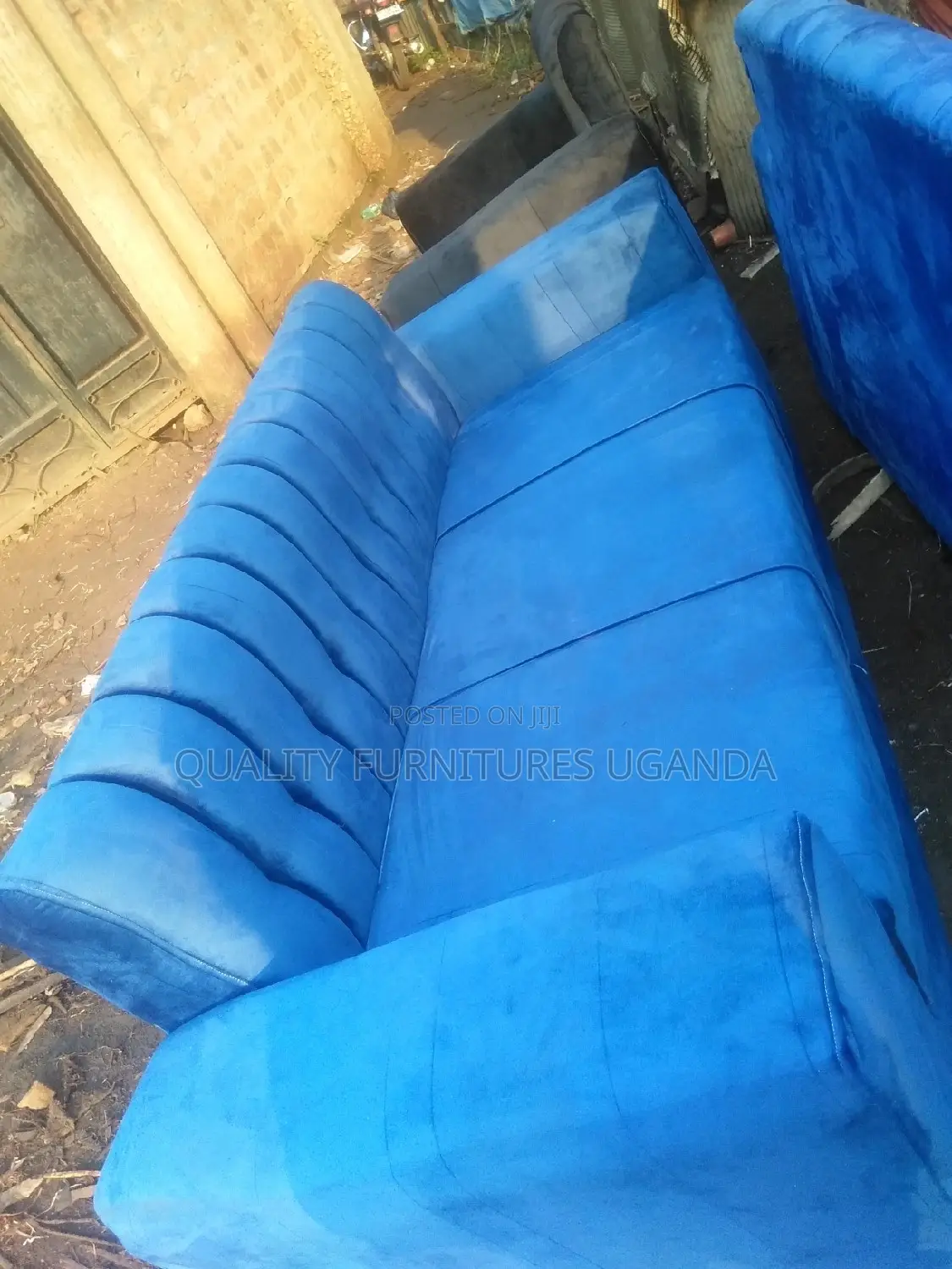 3 Seater Sofa Seat in Blue Colour
