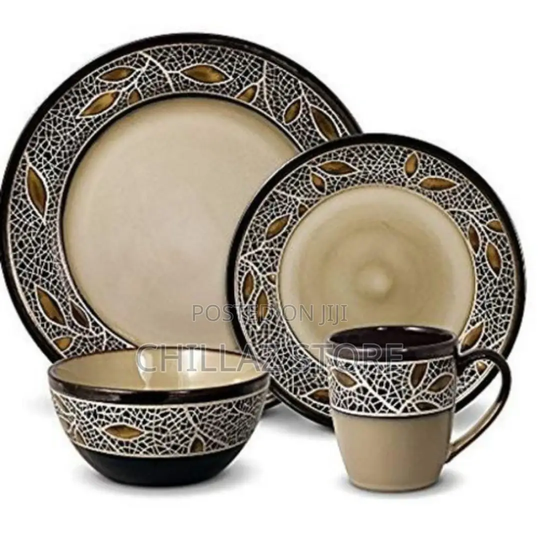 Other 16 Piece Leaf Design Plates, Cups, Bowls Dinner Set –