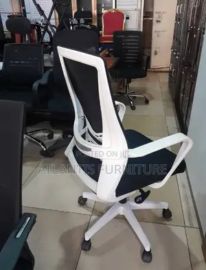 Simple White Back Office Chair
