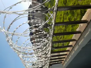 Electrified Fence System Backup With Razor Wire.