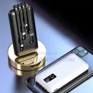 4 in 1 Portable Power Bank of 20000mah With Usb Port-Black.