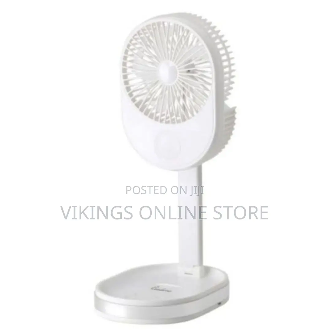 Foldable Rechargeable Cooling Fan - White