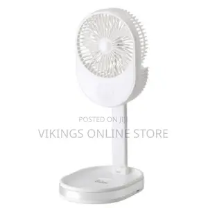 Foldable Rechargeable Cooling Fan - White