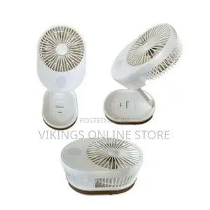 Foldable Rechargeable Cooling Fan - White
