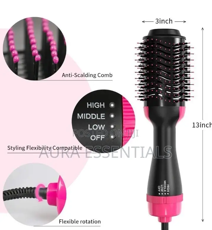 Multifunctional Hot Air Hair Dryer Straightener