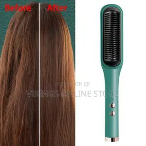Dual Use Hair Curler ,Straightener Green