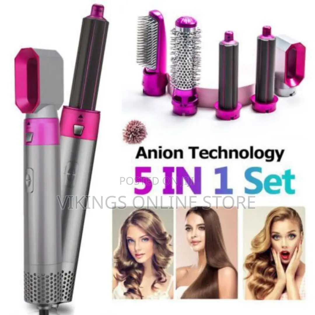 5 In1 Professional Hair Dryer Brush Automatic Curling Iron
